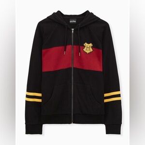 Torrid Harry Potter Hogwarts Black Zip Hoodie